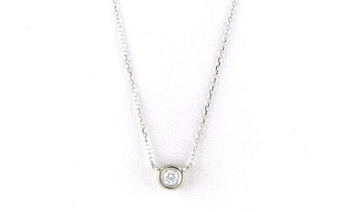 content/products/Delicate Bezel-set Solitaire-style Diamond Necklace in White Gold (0.09cts)