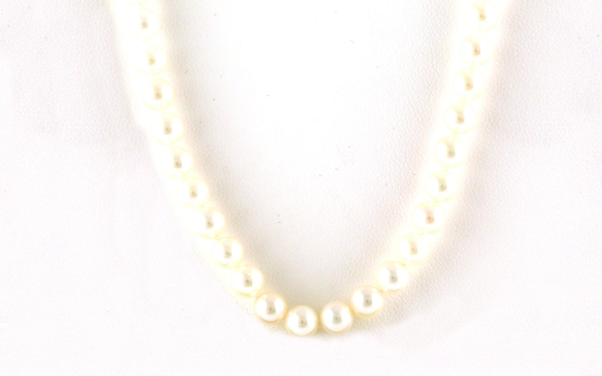 Estate Piece: Mikimoto Pearl Necklace with Yellow Gold Clasp (5 - 5.5 mm)