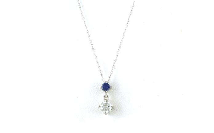 content/products/2-Stone Montana Yogo Sapphire and Diamond Necklace in White Gold (0.55cts TWT)