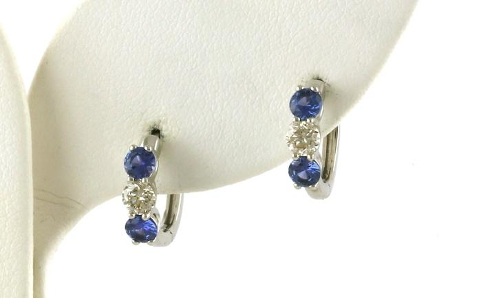 content/products/3-Stone Montana Yogo Sapphire and Diamonds Hoop Earrings in White Gold (1.13cts TWT)