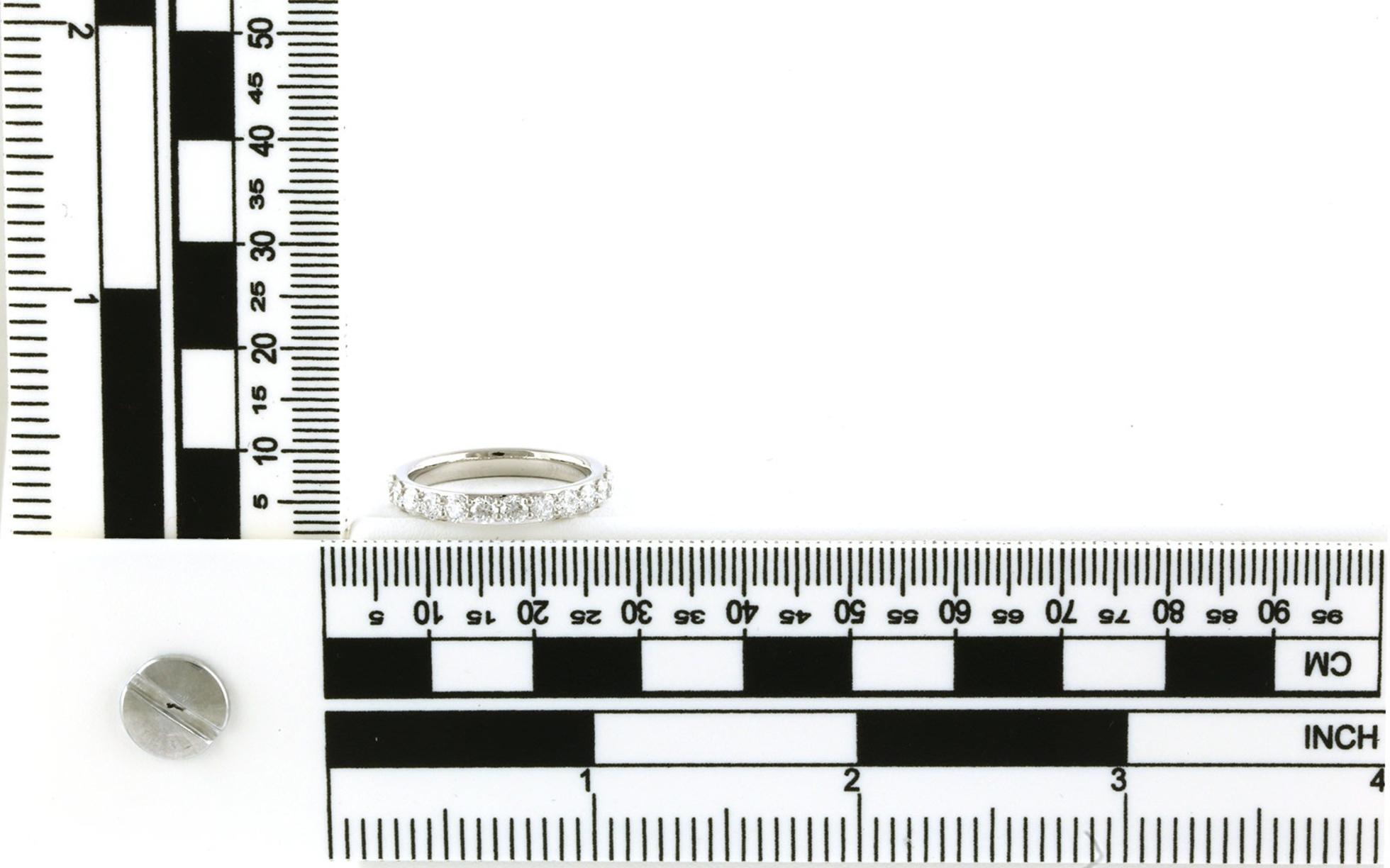13-Stone Share-prong Diamond Wedding Band in White Gold (1.00cts TWT) scale