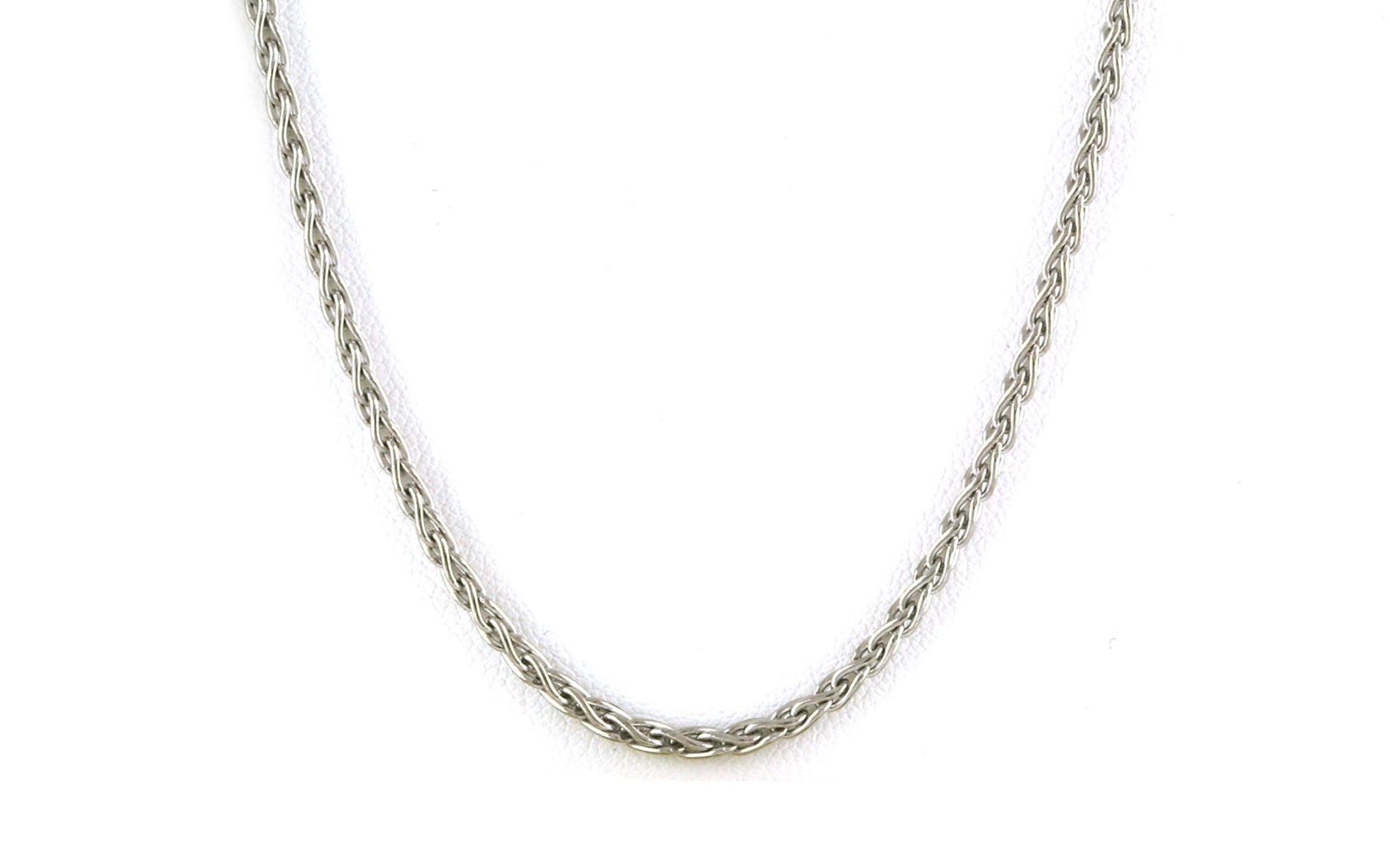Estate Piece: Spiga Chain Necklace in White Gold (2.25 mm)