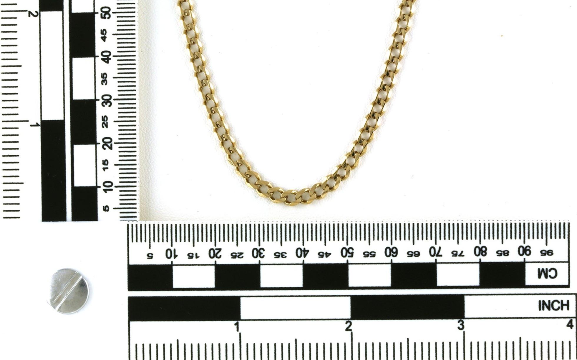 Estate Piece: Curb Chain Necklace in Yellow Gold (3.75 mm) scale