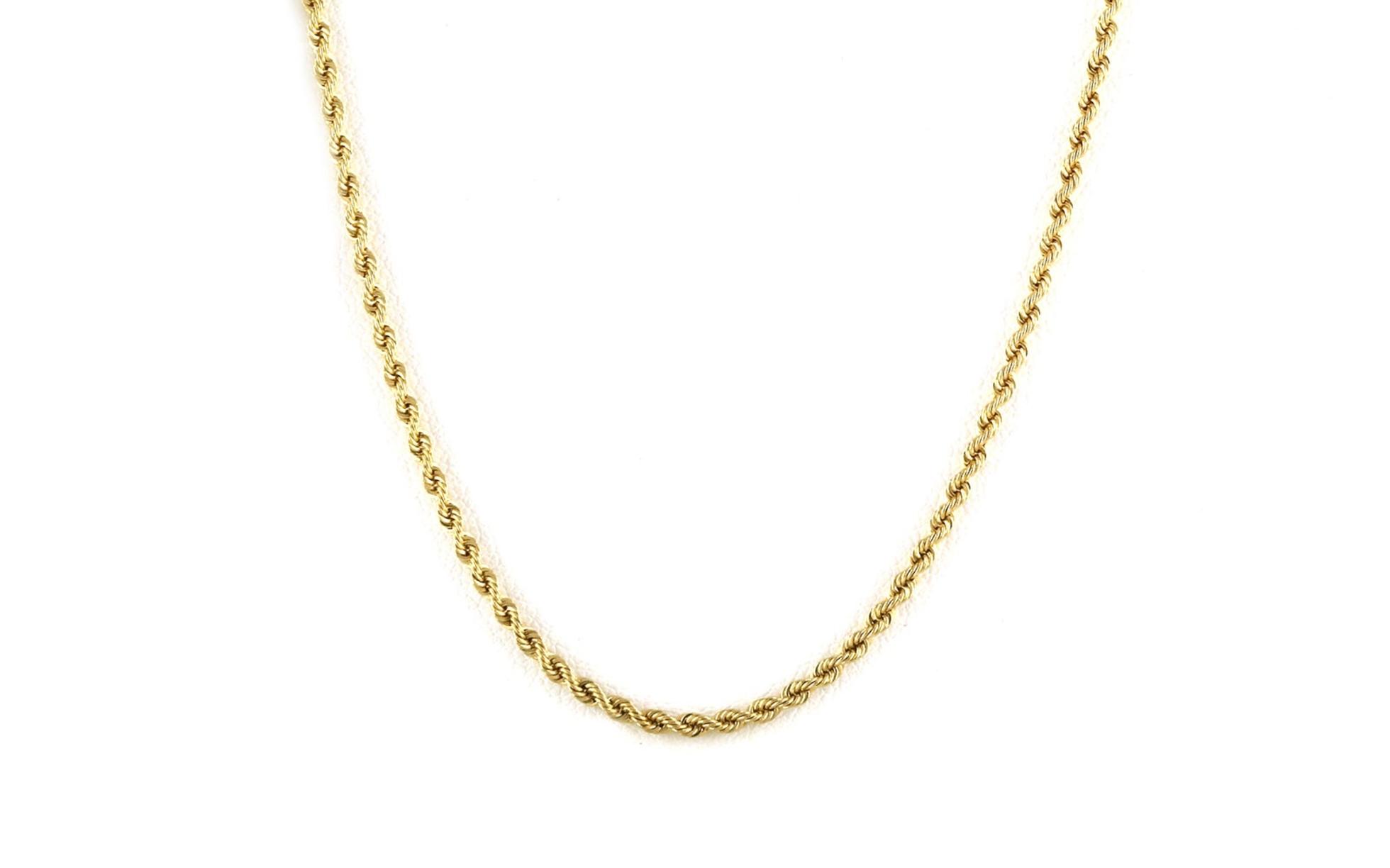 Estate Piece: Diamond Cut Rope Chain Necklace in Yellow Gold (1.85 mm)