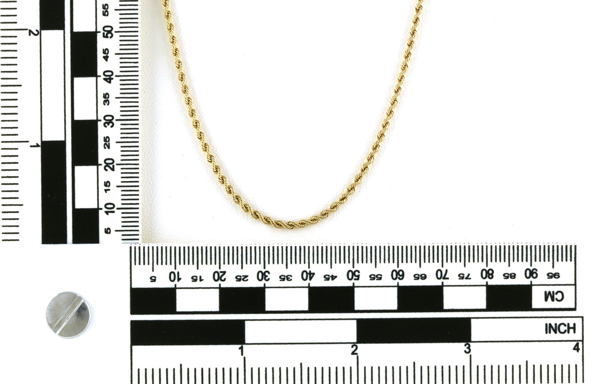 Estate Piece: Diamond Cut Rope Chain Necklace in Yellow Gold (1.85 mm) scale