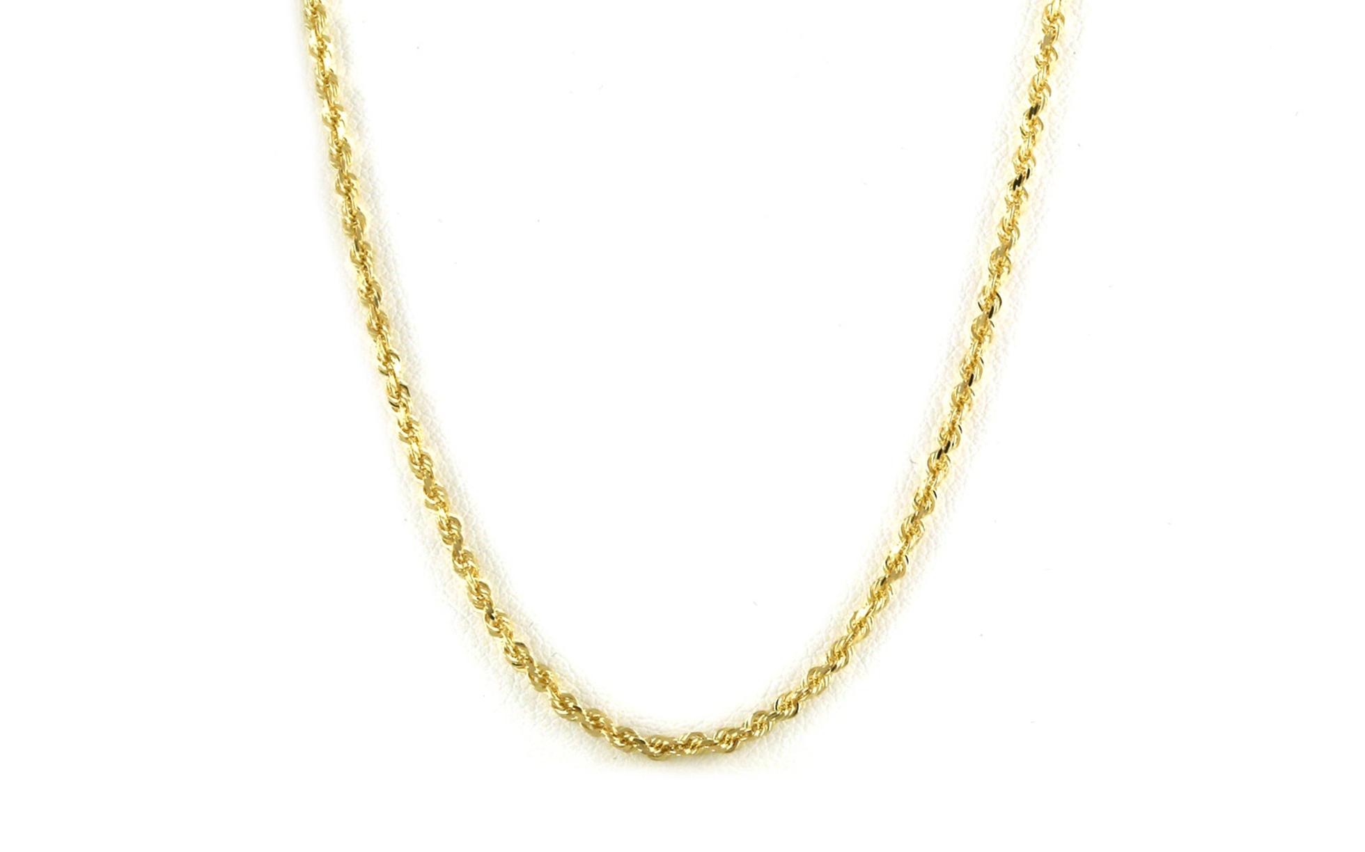 Estate Piece: Diamond Cut Rope Chain Necklace in Yellow Gold (1.75 mm)