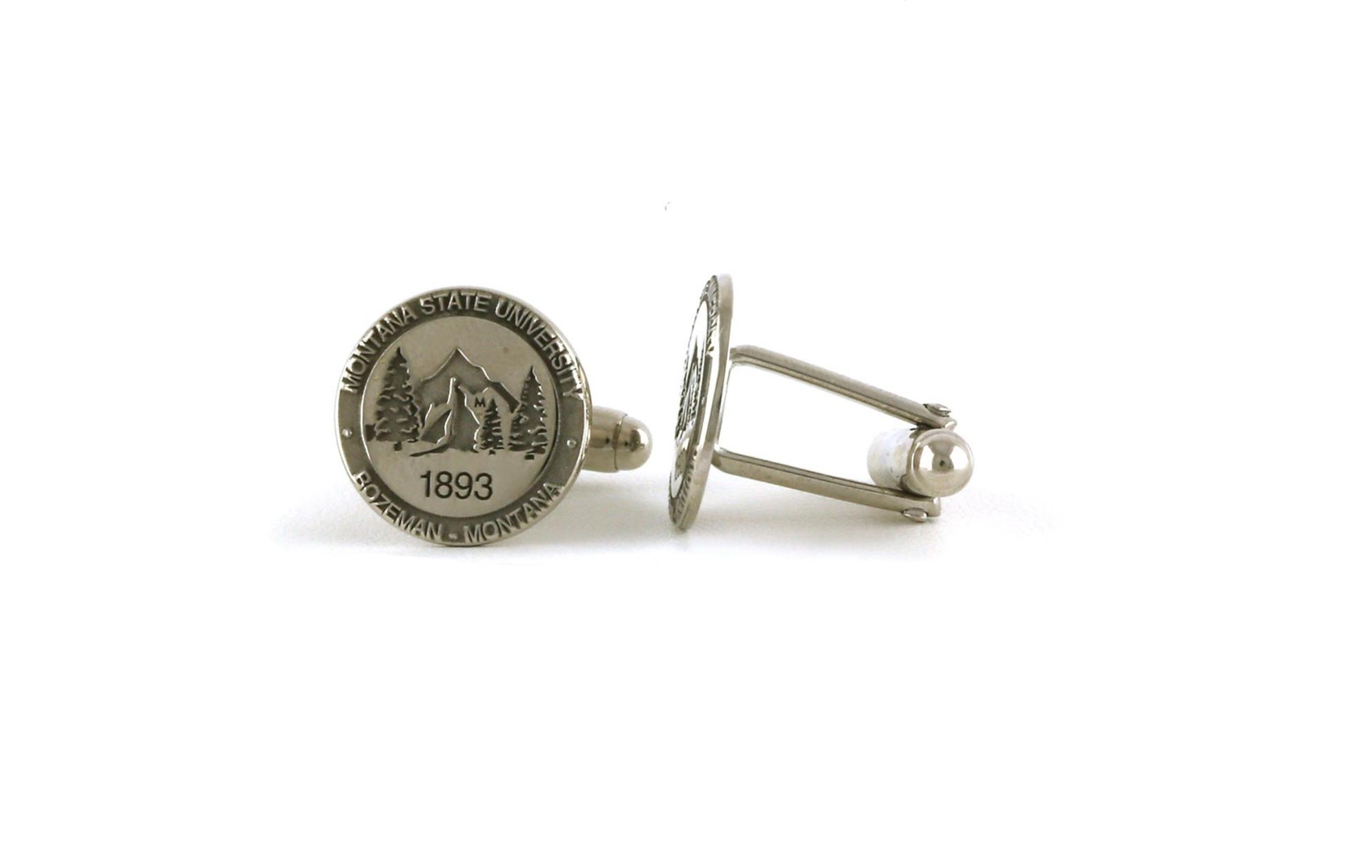 Montana State University Seal Cufflinks in Sterling Silver
