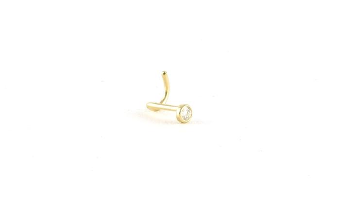 content/products/Bezel-set Diamond Nose Ring in Yellow Gold (0.03cts TWT)