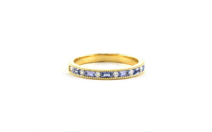 content/products/Milgrain Detail Channel Band with Alternating Montana Yogo Sapphires and Diamonds in Yellow Gold (0.43cts TWT)