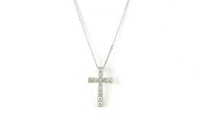 content/products/12-Stone Pave Diamond Cross in White Gold (0.25cts TWT)