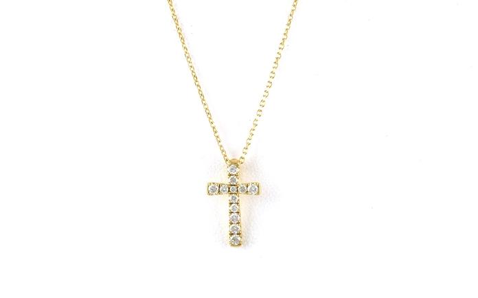 content/products/12-Stone Pave Diamond Cross in Yellow Gold (0.25cts TWT)