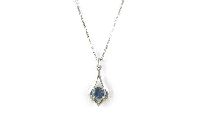 content/products/Teardrop Montana Sapphire Necklace White Gold (0.75ct)