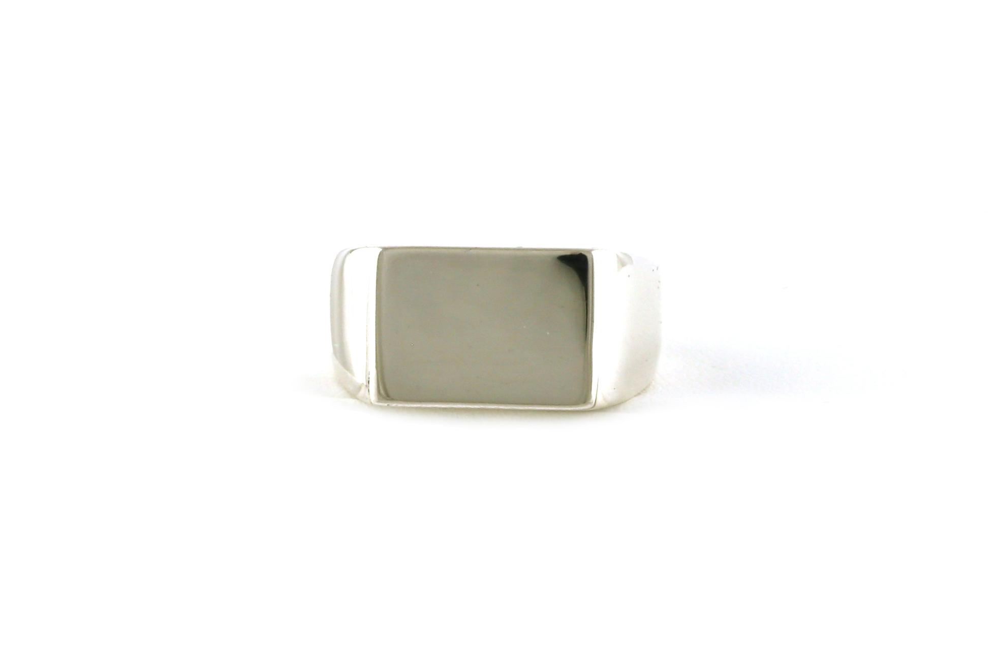Estate Piece: Rectangular Signet Ring in Sterling Silver