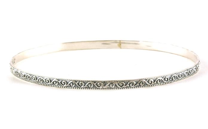 content/products/Estate Piece: Antiqued Engraved Bangle Bracelet in Sterling Silver