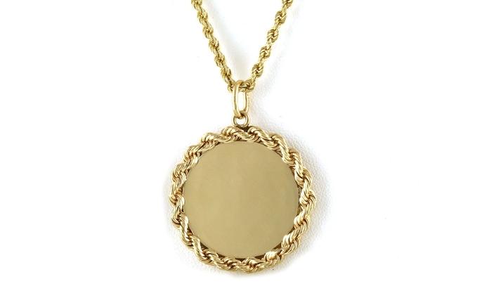 content/products/Estate Piece: Rope Edge Polished Disc Necklace in Yellow Gold