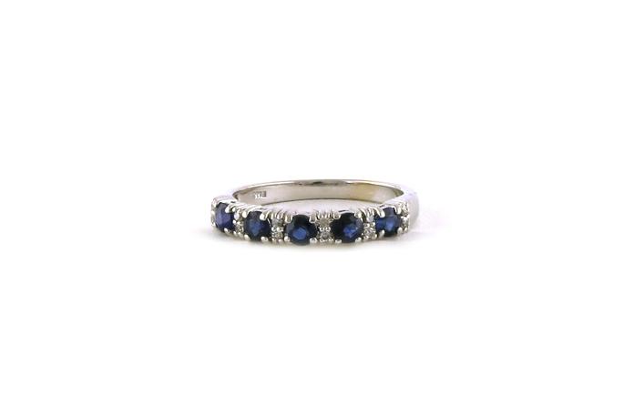 content/products/Estate Piece: Alternating Sapphire and Diamond Ring in White Gold (0.60cts TWT)