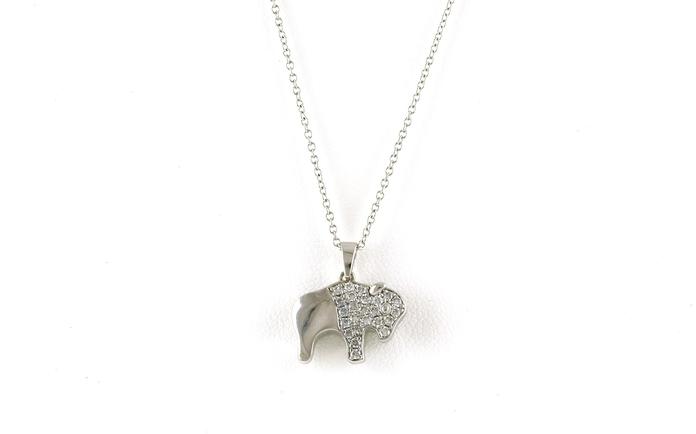 content/products/Buffalo Pave Diamond Necklace in White Gold (0.23cts TWT)