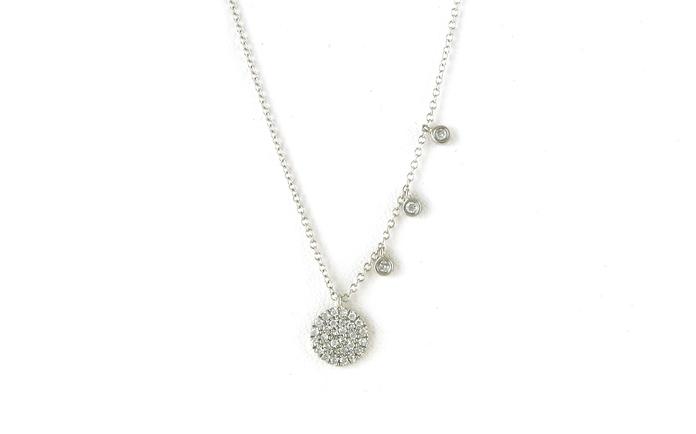 content/products/Asymmetrical Pave Diamond Disc and Bezel-set Diamond Station Necklace in White Gold (0.21cts TWT)