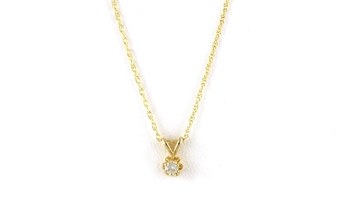 content/products/Estate Piece: Solitaire Buttercup Setting Diamond Necklace in Yellow Gold (0.08cts)