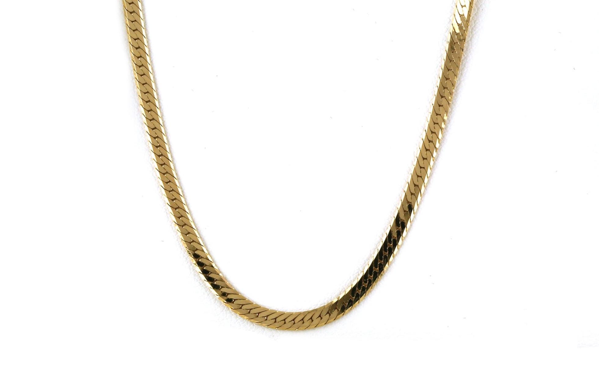Estate Piece: Herringbone Chain Necklace in Yellow Gold (2.9 mm)