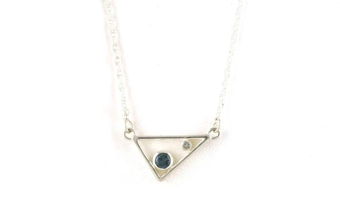 content/products/Triangle 2-Stone Bezel-set Blue and White Montana Sapphire Necklace in Sterling Silver