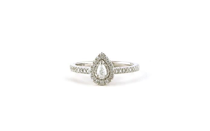 content/products/Halo-style Illusion-set Pear-cut Diamond Engagement Ring in White Gold (0.15cts)