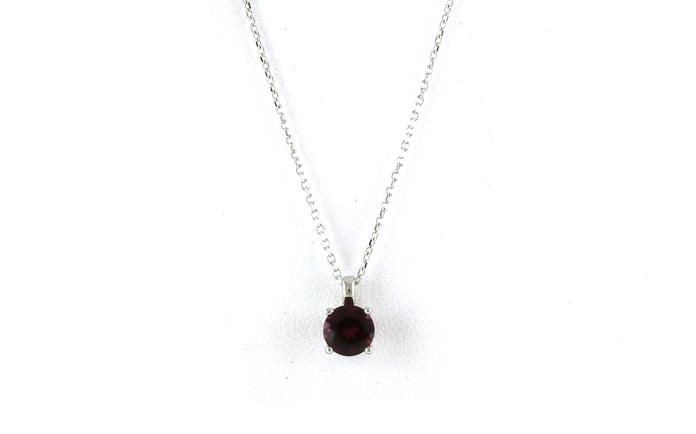 content/products/Solitaire-style Garnet Necklace in 4-Prong Setting in White Gold (1.13cts TWT)