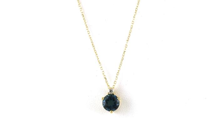 content/products/2-Stone Blue Topaz and Diamond Necklace in Yellow Gold (1.69cts TWT)