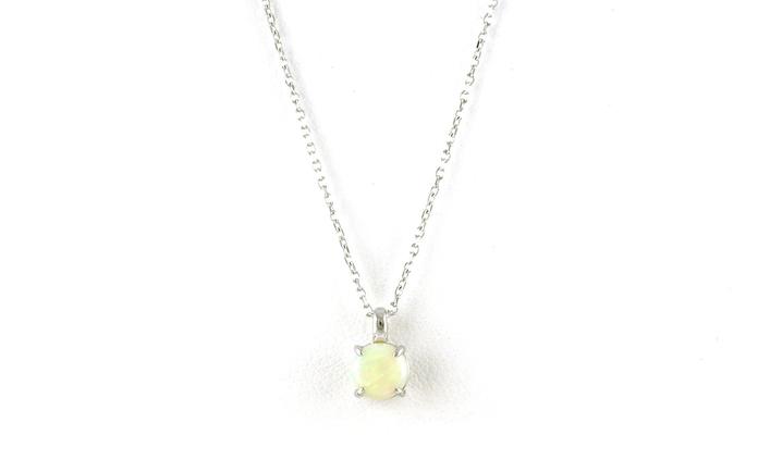 content/products/Solitaire-style Opal Necklace in 4-Prong Setting in White Gold
