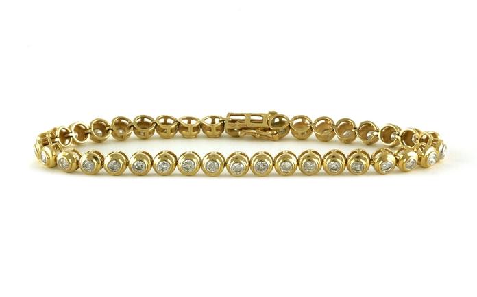 content/products/Estate Piece: Bezel-set Diamond Tennis Bracelet in Yellow Gold (2.00cts TWT)