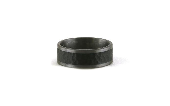 content/products/Flat Comfort Fit Flat Edge Wedding Band with Hammered Finish in Two-tone Dark and Gray Tantalum (sz 10)
