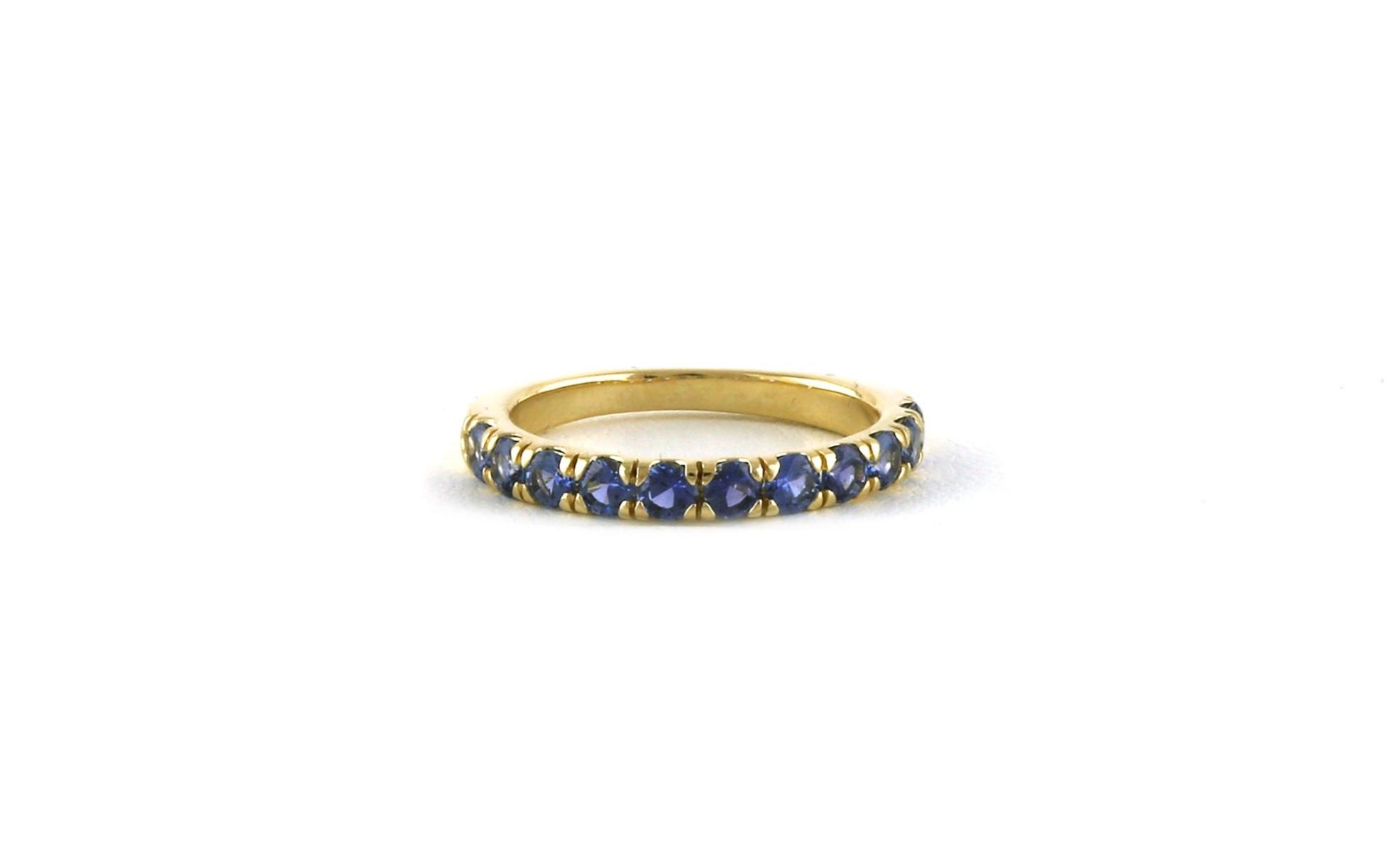 11-Stone French-set Montana Yogo Sapphire Band in Yellow Gold (1.14cts TWT)