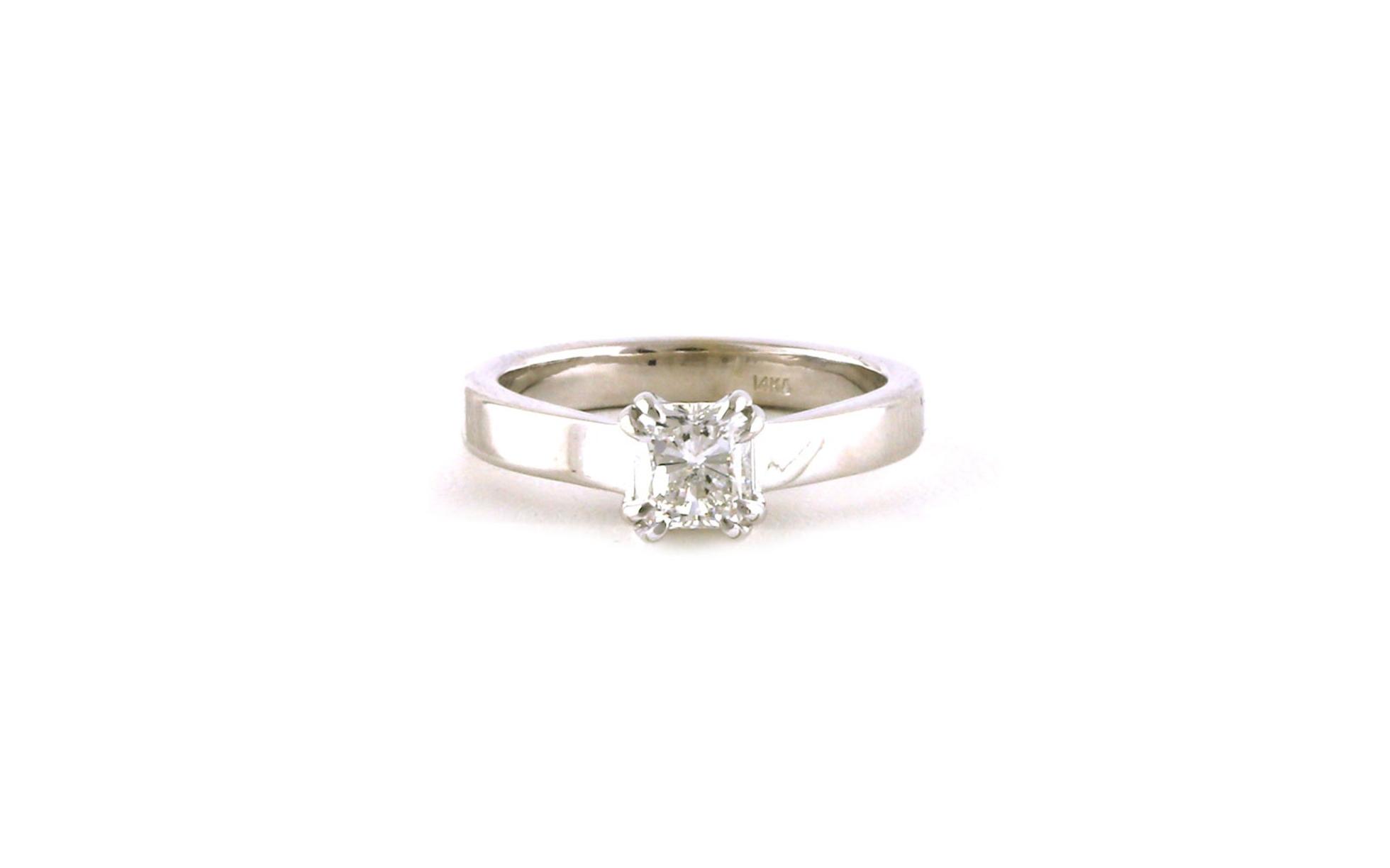 Solitaire 8-Prong Radiant-cut Engagement Ring in White Gold (0.87cts)