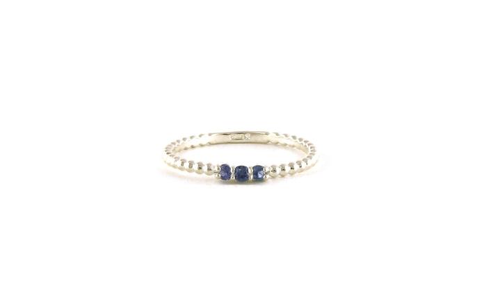 content/products/3-Stone Montana Yogo Sapphire Ring with Beaded Detail in Sterling Silver (0.07cts TWT)