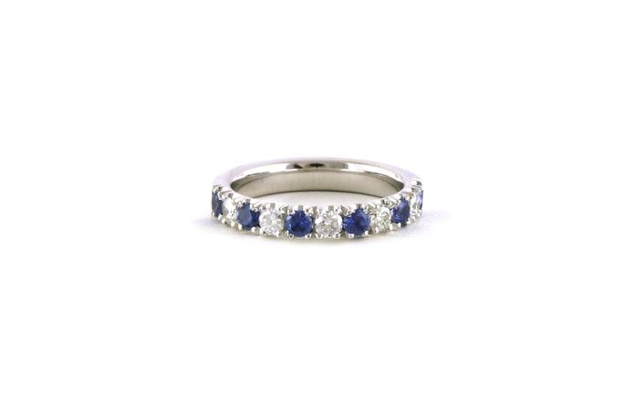 content/products/11-Stone Alternating Montana Yogo Sapphire and Diamond Band in White Gold (1.08cts TWT)