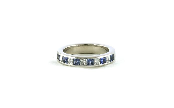 content/products/11-Stone Alternating Channel-set Princess-cut Montana Yogo Sapphire and Diamond Band in White Gold (0.80cts TWT)