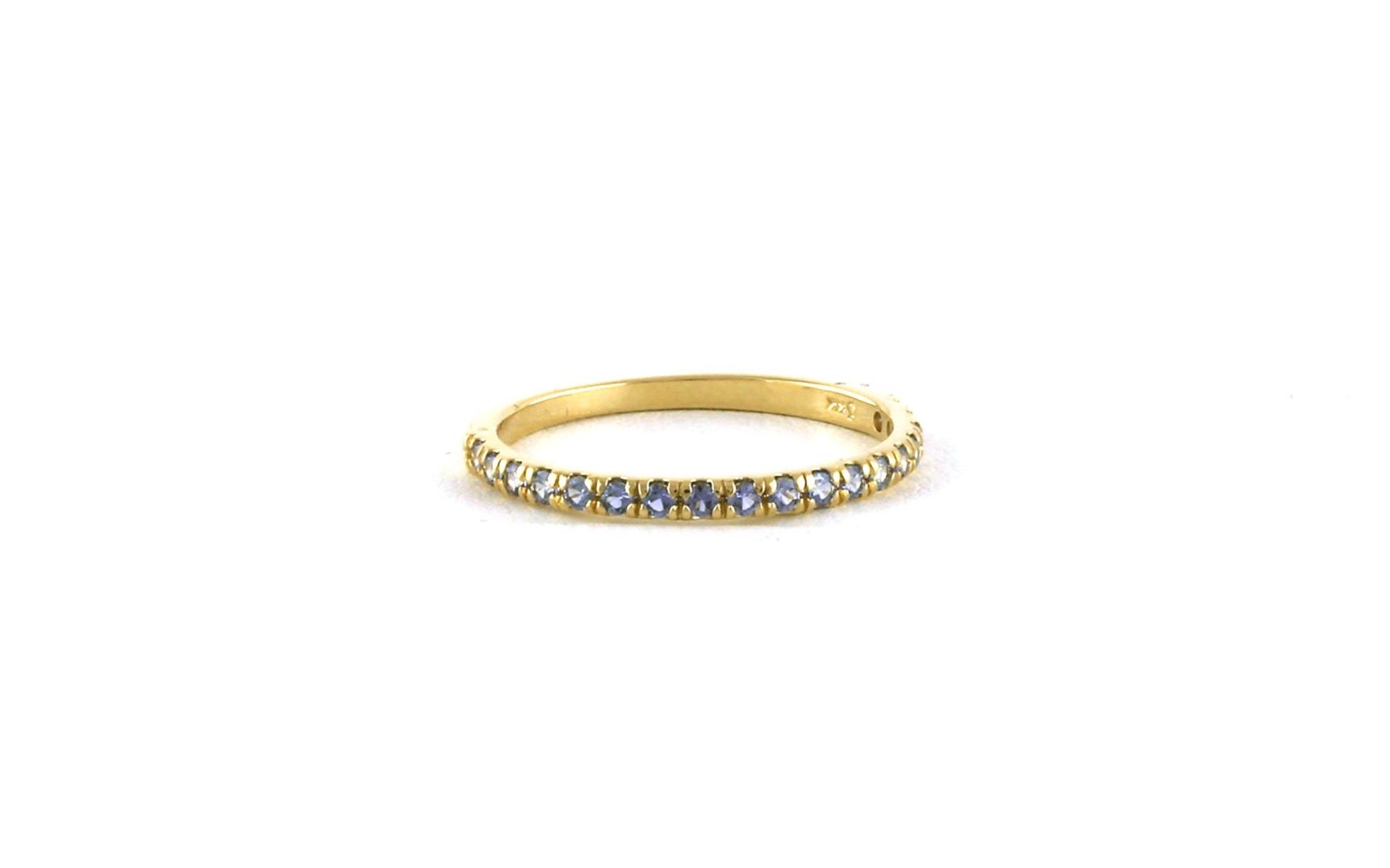 18-Stone French-set Montana Yogo Sapphire Band in Yellow Gold (0.31cts TWT)