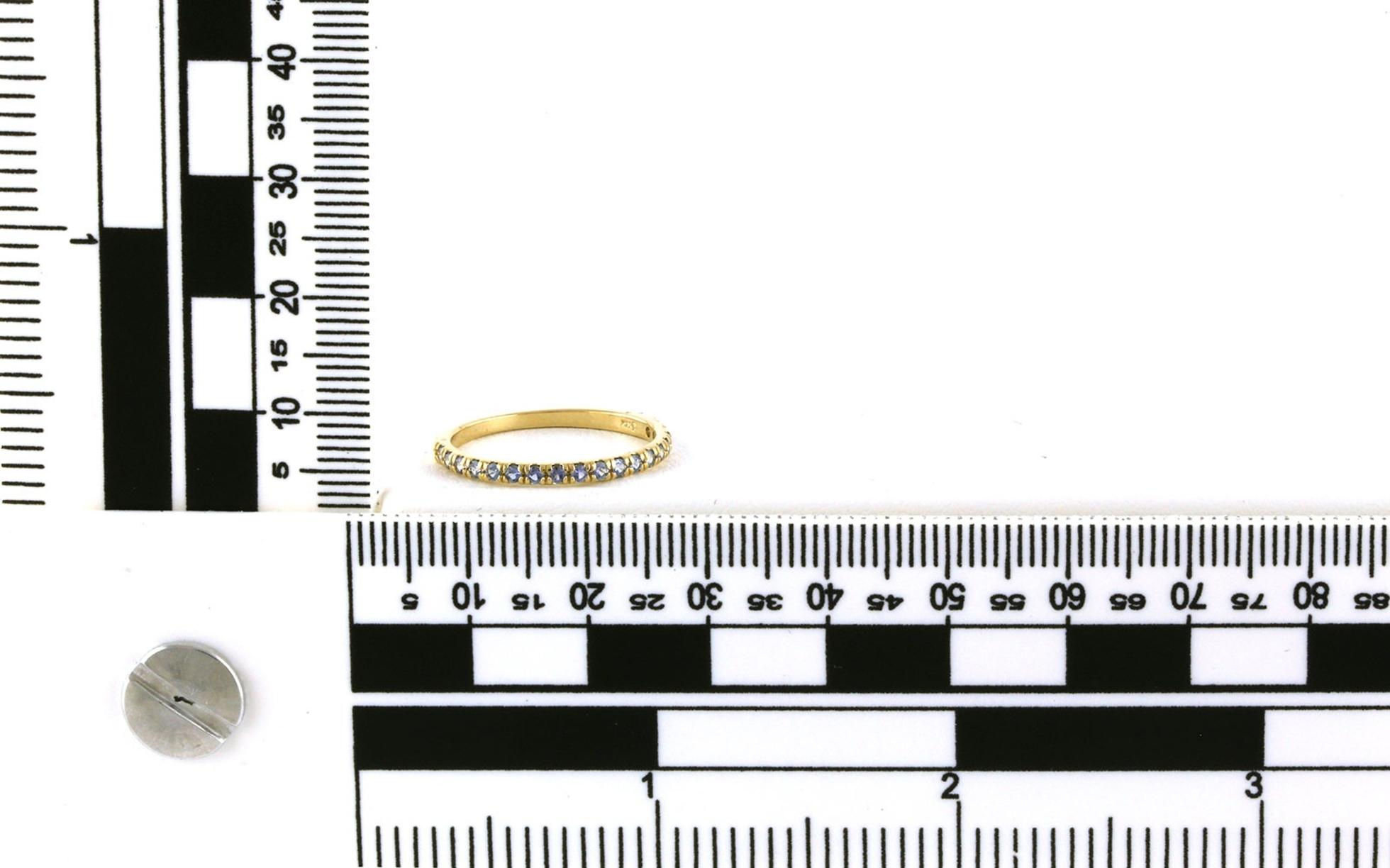 18-Stone French-set Montana Yogo Sapphire Band in Yellow Gold (0.31cts TWT) scale