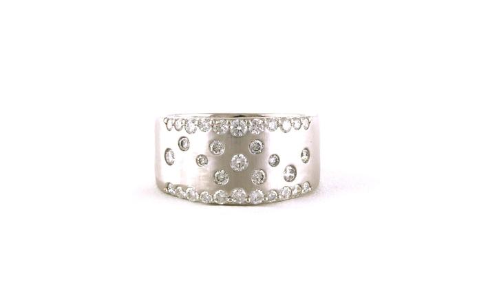 content/products/Wide Scattered Pattern Flush-set Diamond Ring with Satin Finish in White Gold (0.83cts TWT)