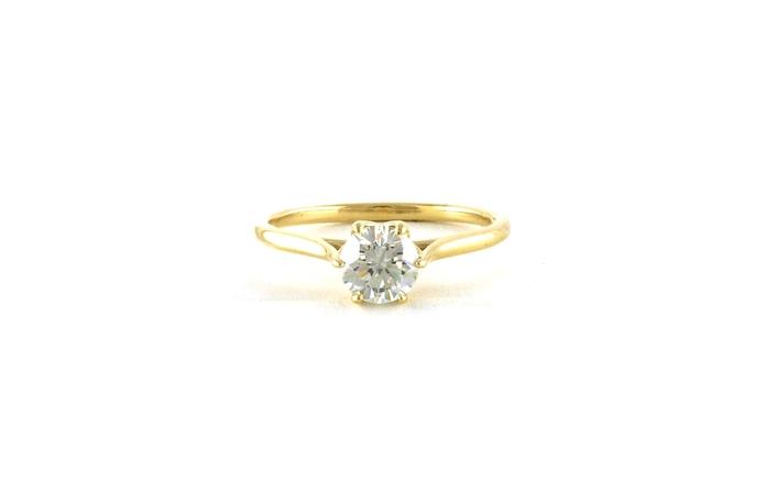 content/products/Solitaire-style Diamond Engagement Ring in 6-Prong Tulip Setting in Yellow Gold (0.84cts)