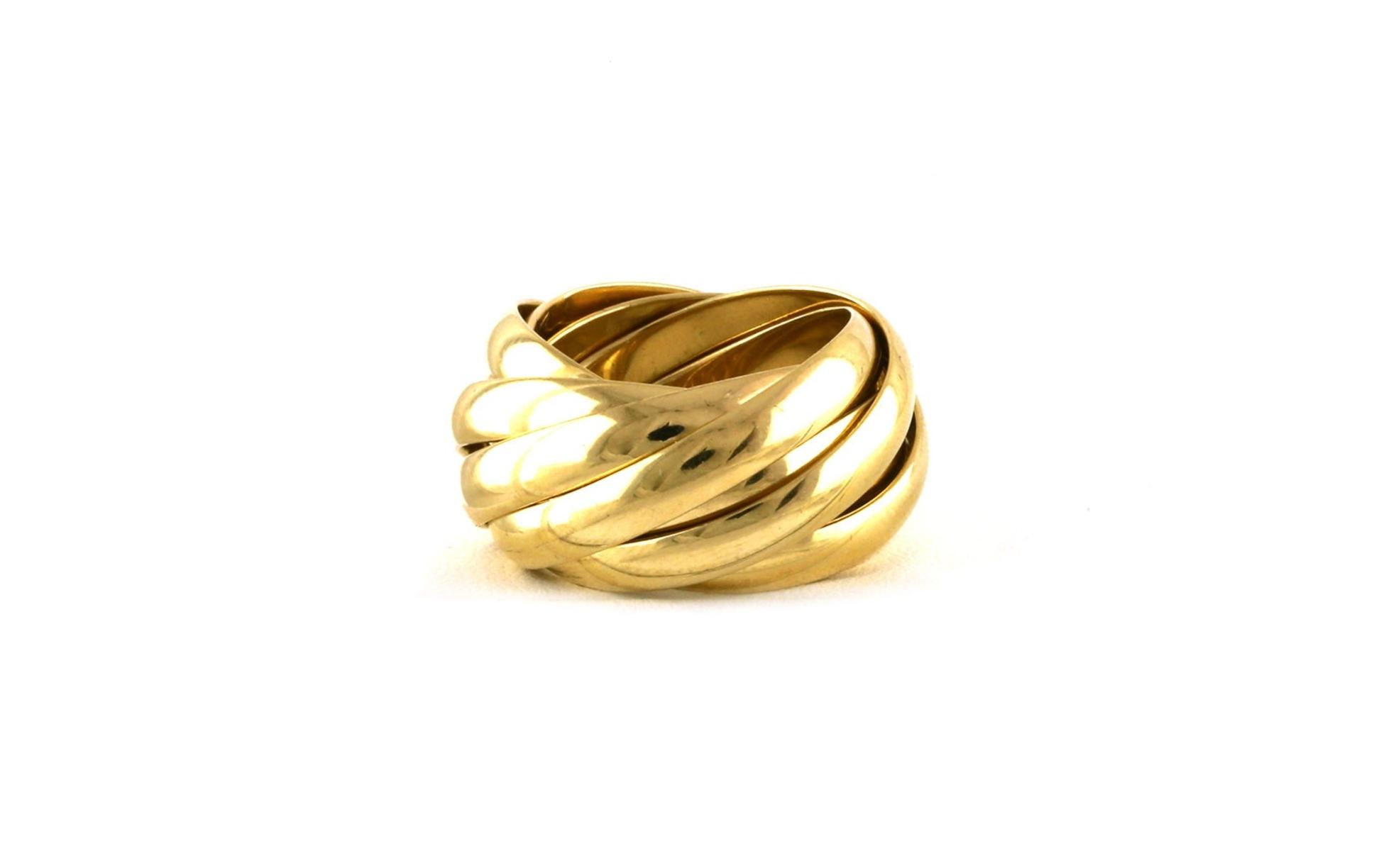 Estate Piece: Tiffany & Company "Paloma Picasso" 9-Band Rolling Ring in Yellow Gold