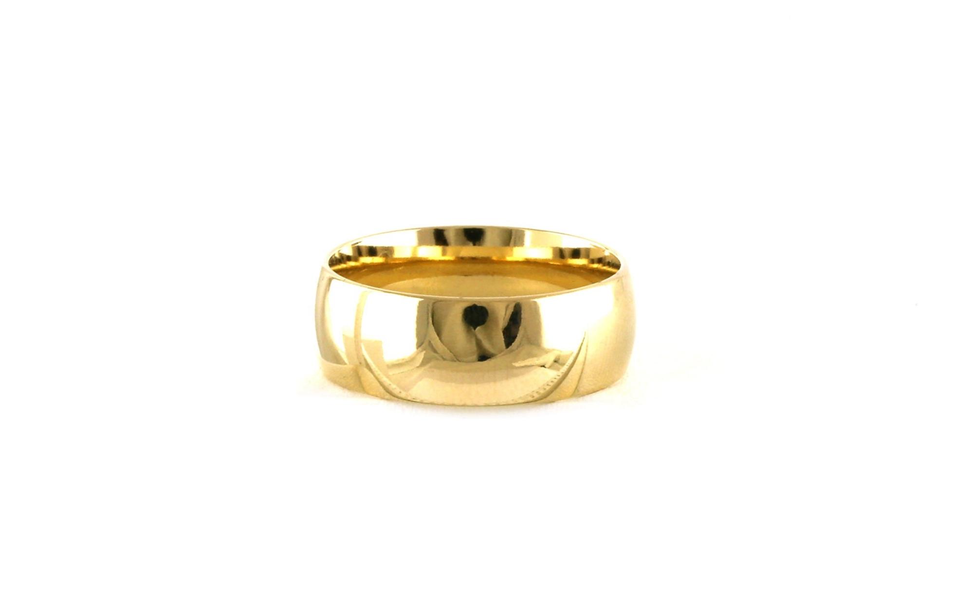 Half Round Light Comfort Fit Wedding Band in Yellow Gold (8mm)