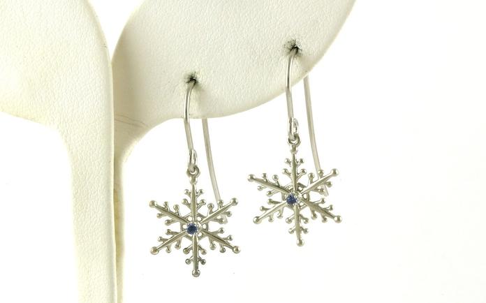 content/products/Snowflake Dangle Earrings with Montana Yogo Sapphires in Sterling Silver (0.06cts TWT)