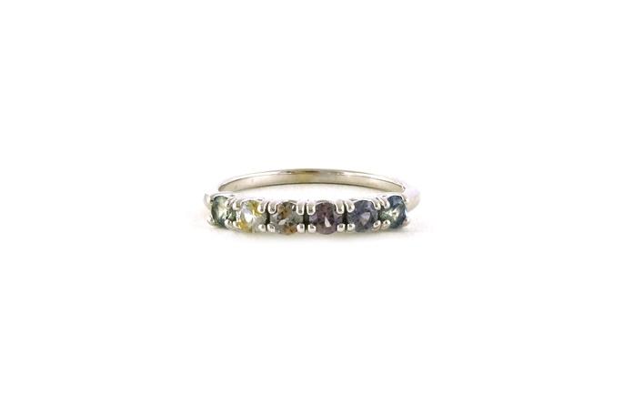 content/products/7-Stone Prong-set Round Rainbow Montana Sapphire Ring in White Gold (0.77cts TWT)