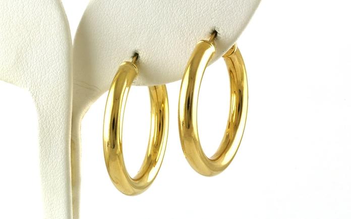 content/products/Hollow Hoop Earrings in Yellow Gold (4x30mm)