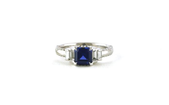 content/products/Art Deco 5-Stone Asscher-cut Montana Yogo Sapphire and Diamond Ring in White Gold (1.89cts TWT)