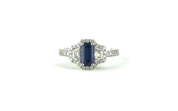 content/products/3-Stone Halo Emerald-cut Montana Yogo Sapphire and Trapezoid-cut Diamond Ring in White Gold (1.81cts TWT)
