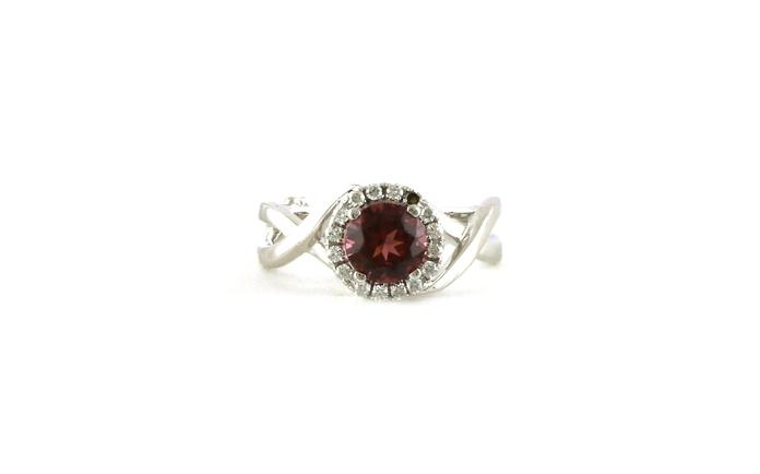content/products/Halo Fashion Garnet Ring on White Gold (1.17cts TWT)