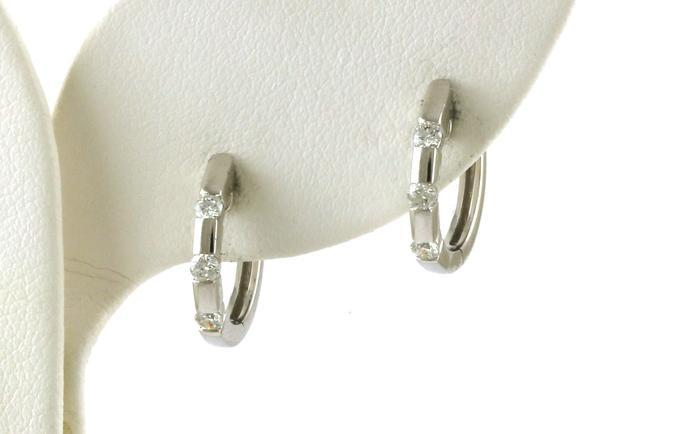 content/products/3-Stone Bar-set Diamond Huggie Hoop Earrings in White Gold (0.27cts TWT)
