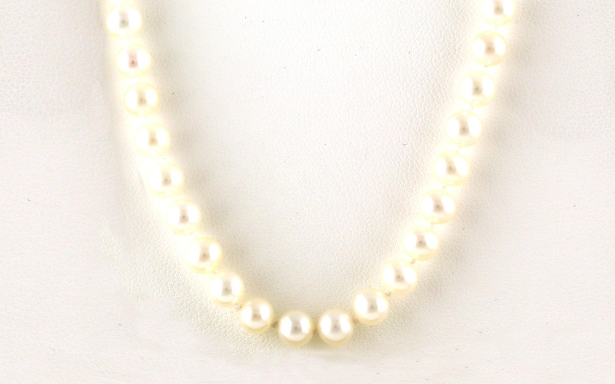 Fresh Water Pearl Necklace with Yellow Gold Clasp (5 - 5.5 mm)